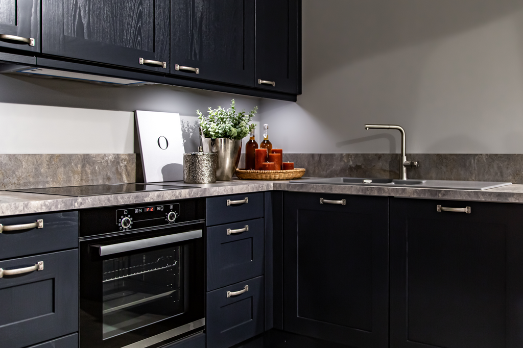 How to Style Dark Kitchen Cabinets in Compact Spaces
